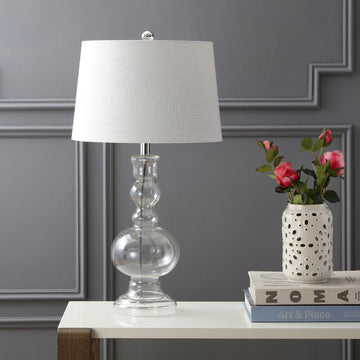 Genie 28.5" Glass LED Table Lamp - JONATHAN Y
